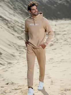 Heren Hoodie Beige-Muchachomalo Sale