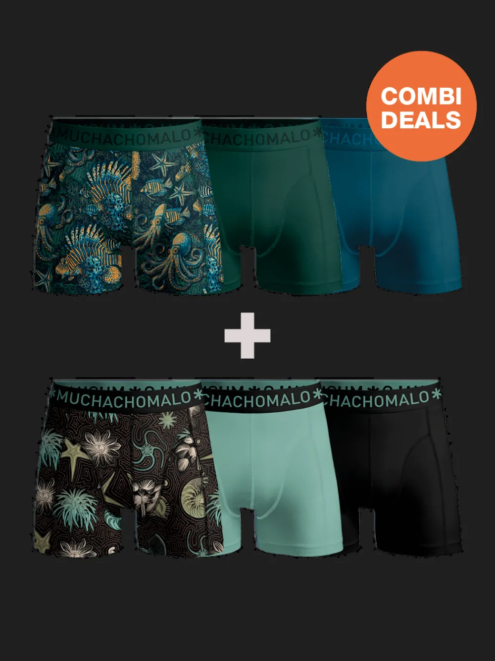 Heren 3+3-pack Boxershorts-Muchachomalo Outlet