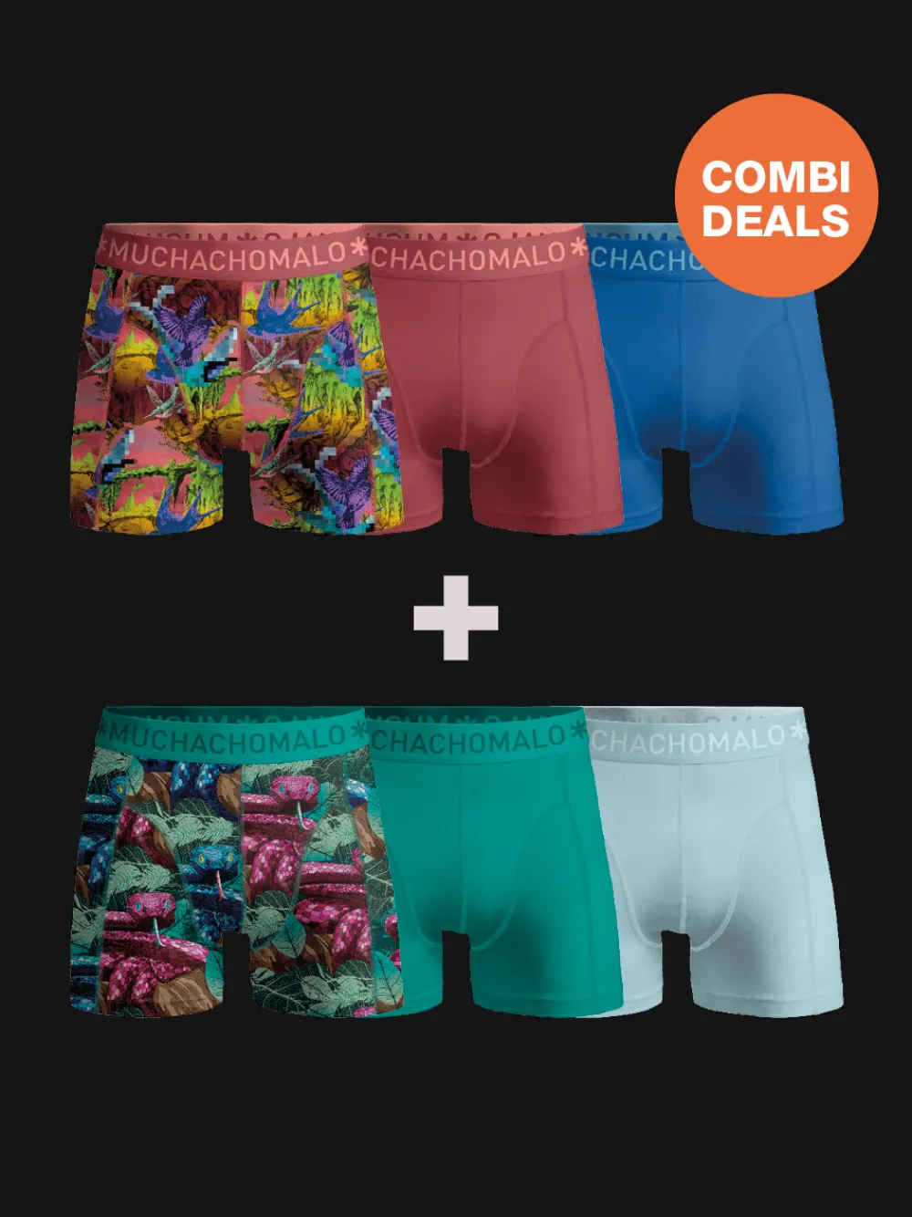 Heren 3+3-pack Boxershorts-Muchachomalo Discount