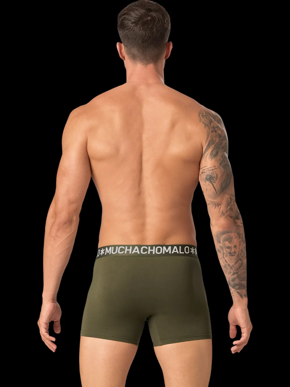 Heren 3-pack Boxershorts Effen Licht Katoen-Muchachomalo Clearance