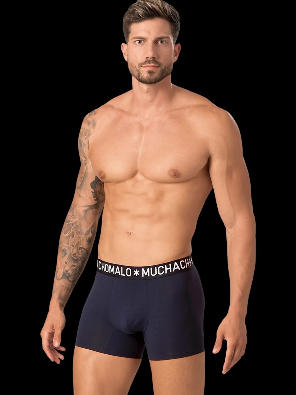 Heren 4-pack Boxershorts Effen Licht Katoen-Muchachomalo Outlet