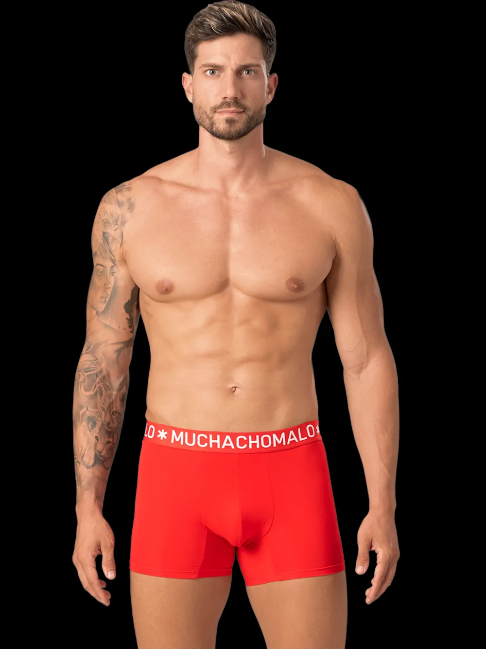 Heren 4-pack Boxershorts Effen Licht Katoen-Muchachomalo Outlet
