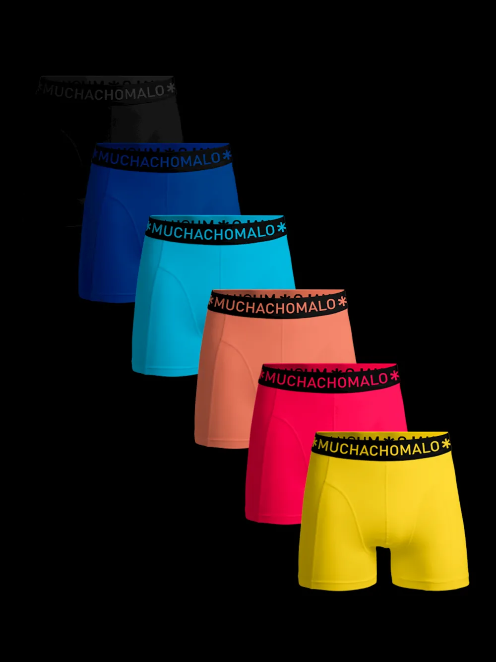 Heren 6-pack Boxershorts Effen-Muchachomalo Discount