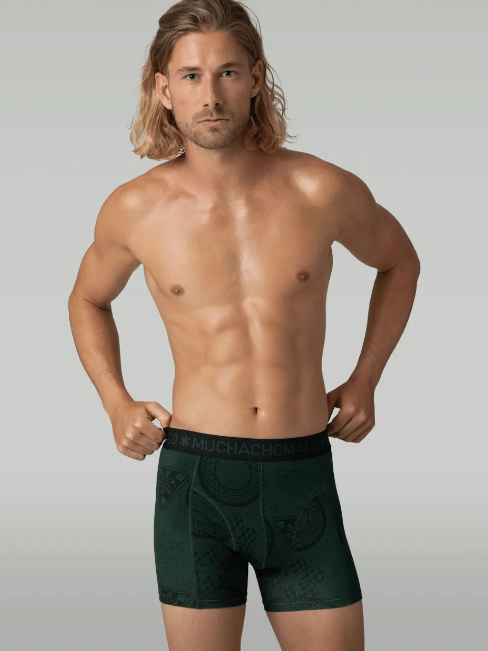 Heren 3-pack Boxershorts Geometric-Muchachomalo Outlet