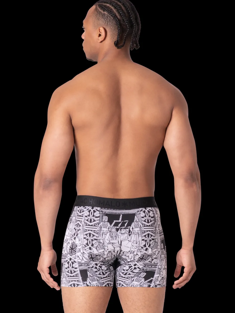 Heren 2+2-pack Boxershorts Print/Effen-Muchachomalo Online