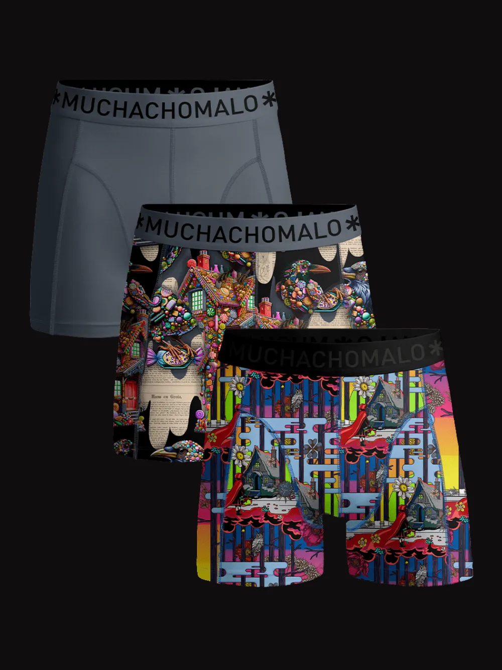 Heren 3-pack Boxershorts Redridinghood Hansel-Muchachomalo New