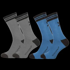 Heren 2-pack Effen Sokken Lang-Muchachomalo Discount