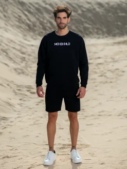 Heren Print Sweater Zwart-Muchachomalo Sale