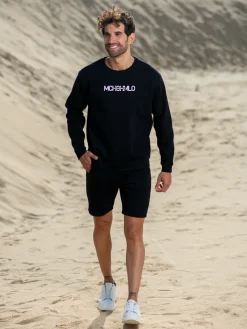 Heren Print Sweater Zwart-Muchachomalo Sale