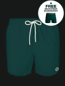 Heren zwembroek donkergroen-Muchachomalo Hot