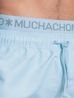 Heren Zwembroek Print Lichtblauw + Gratis Microfiber boxershort-Muchachomalo Sale