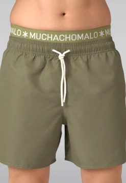 Jongens zwembroek olijfgroen-Muchachomalo New