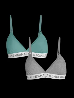 Meisjes 2-pack Triangle Top Effen-Muchachomalo Hot