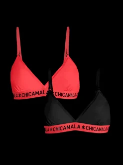 Meisjes 2-pack Triangle Top Effen-Muchachomalo New